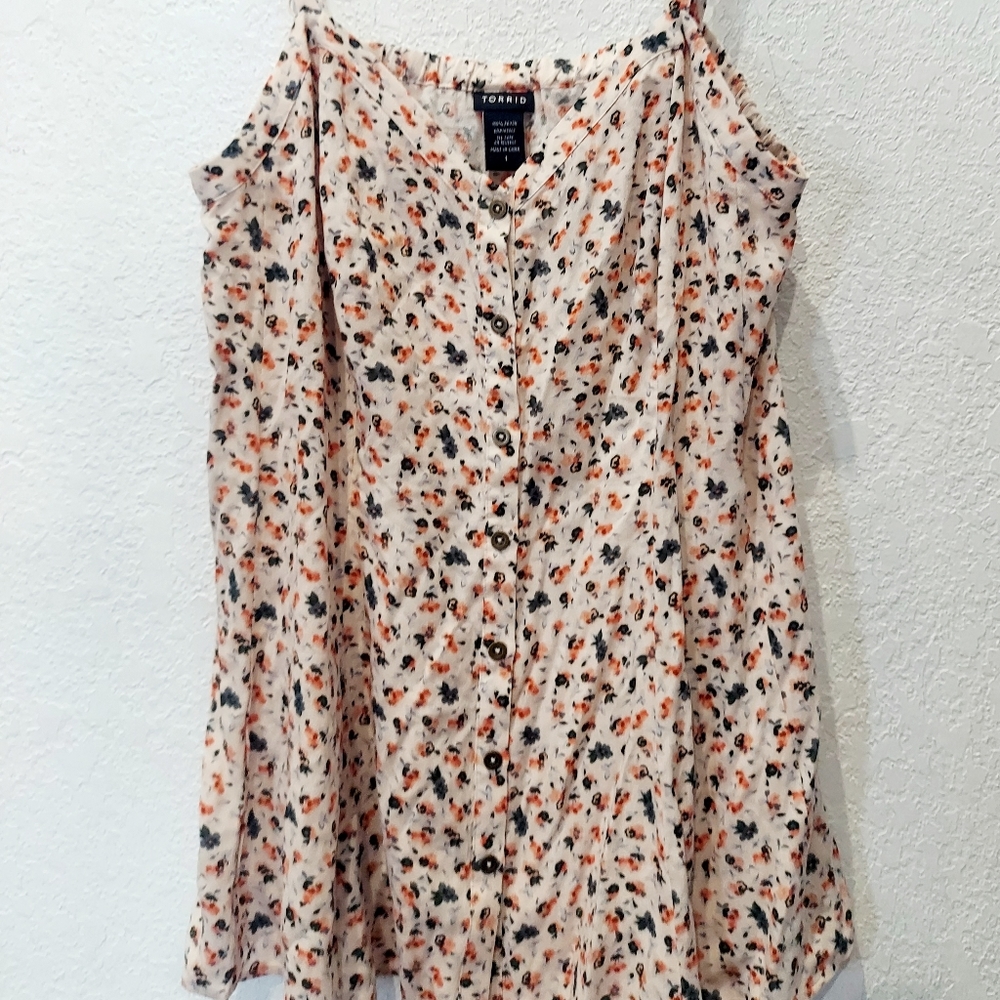 Torrid Floral Tank Top Size 1x